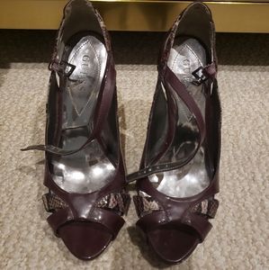Guess purple snake skin size 9